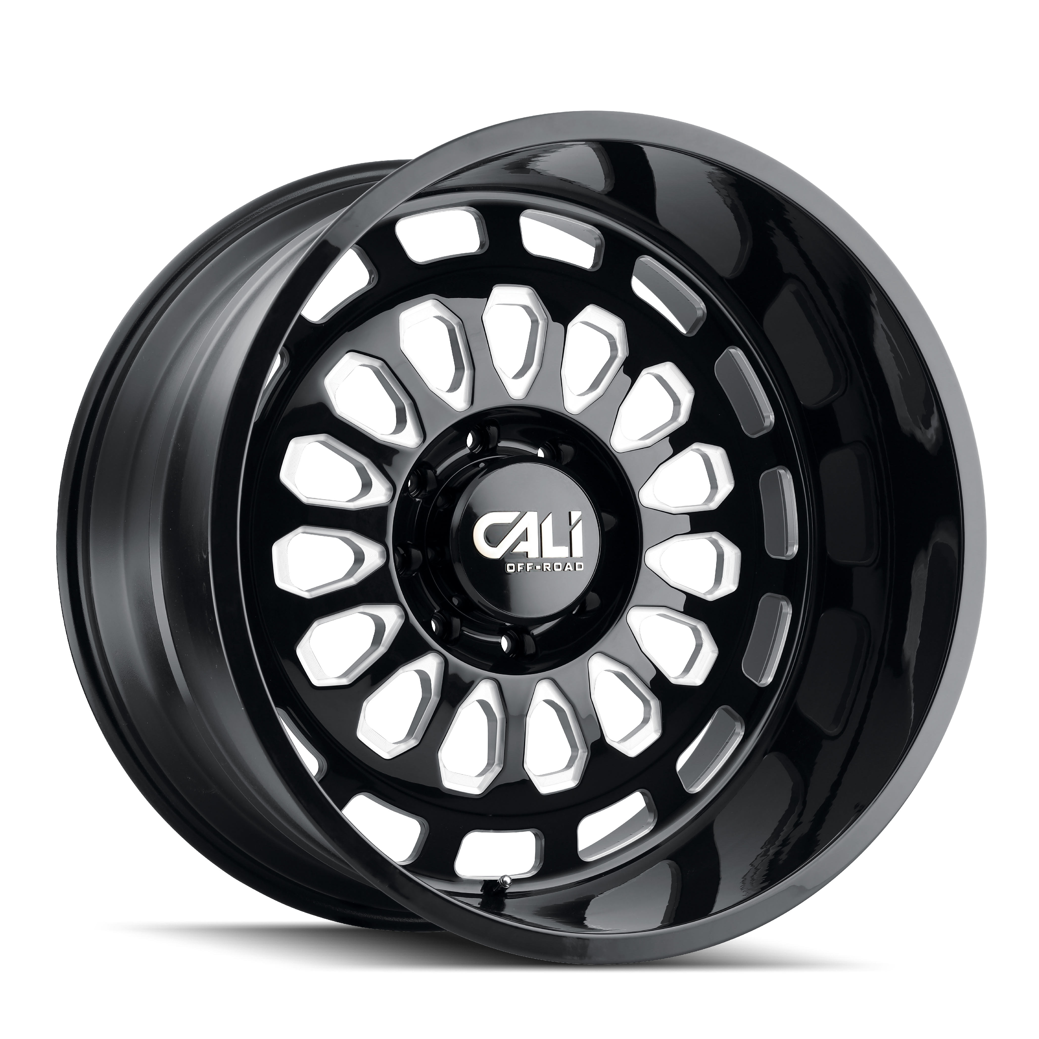 CALI OFF-ROAD PARADOX 22x12: Gloss Black Milled Wheels for Unbeatable Off-Road Adventures