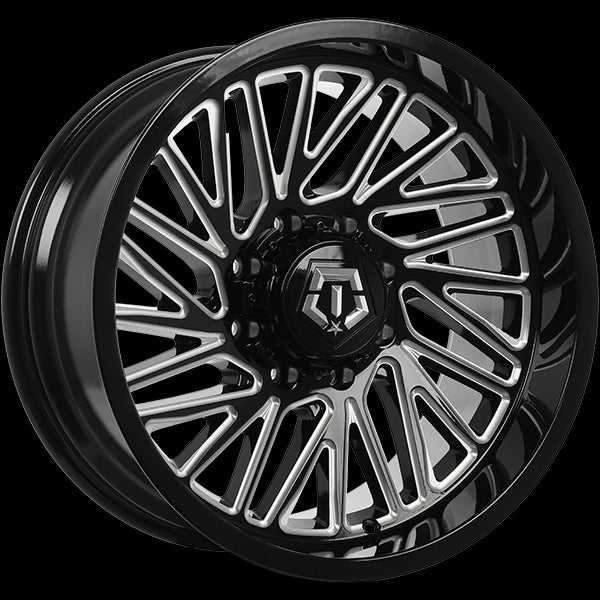 TIS Wheels 553 Gloss Black Milled Edge Wheels - 20x10.0, 8x165.1, ET-12
