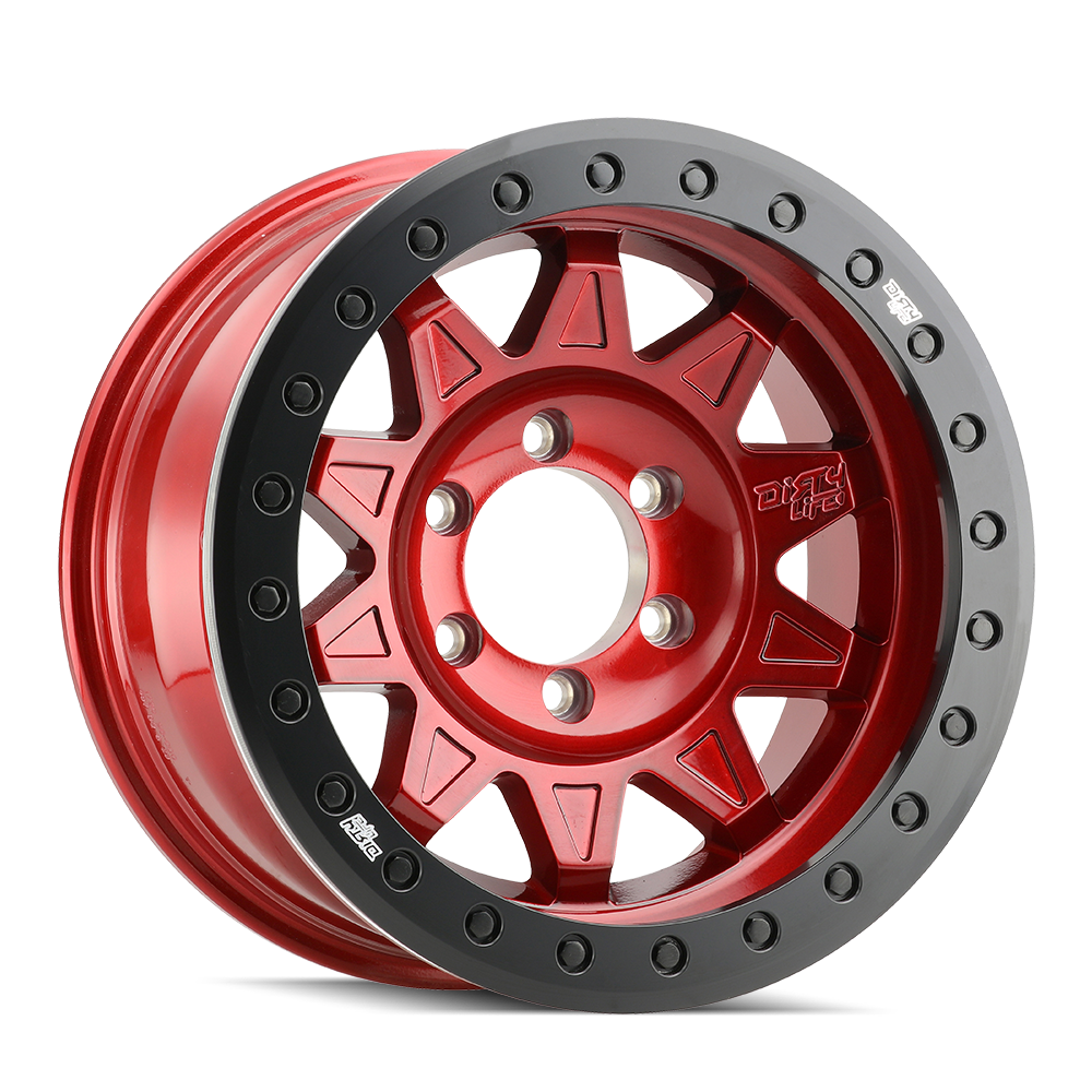 DIRTY LIFE ROADKILL RACE - Stunning Gloss Crimson Candy Red 17x9 Wheels