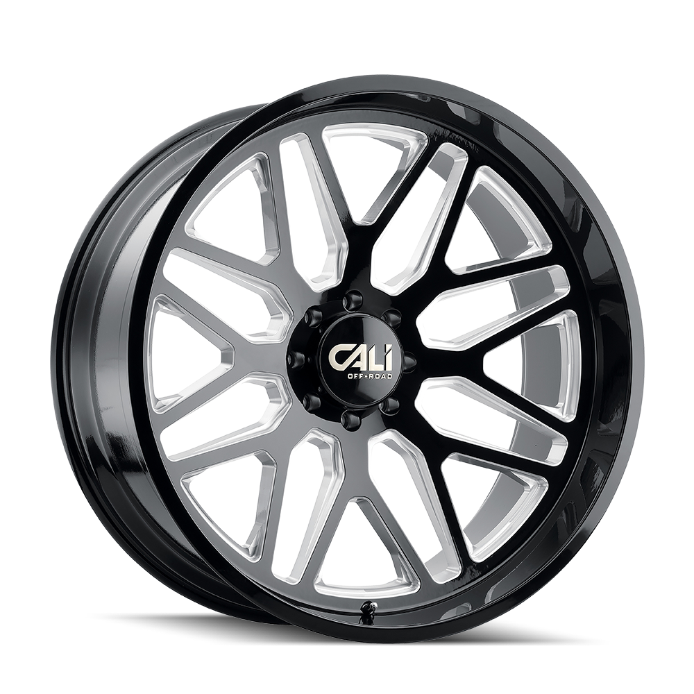 CALI OFF-ROAD INVADER 26x14: Gloss Black Milled Off-Road Wheels