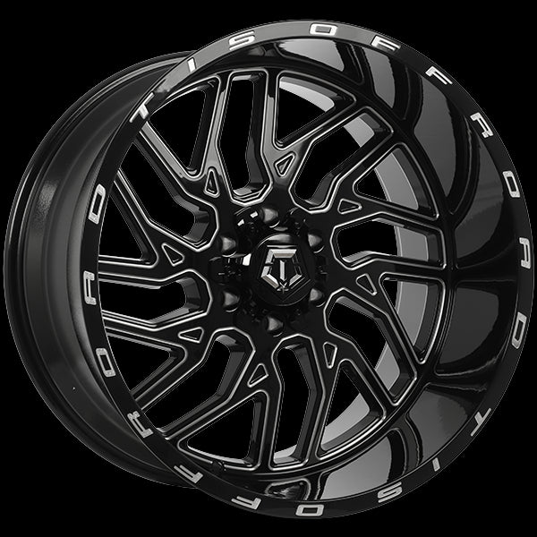 TIS Wheels 544 - Stunning 20x10.0 Gloss Black Wheels with Milled Edge