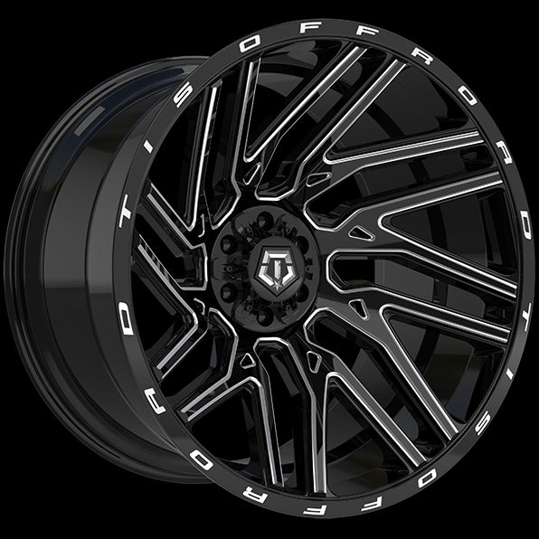 Stunning TIS Wheels 554 - 20x10.0 Gloss Black Milled Edge Wheels!
