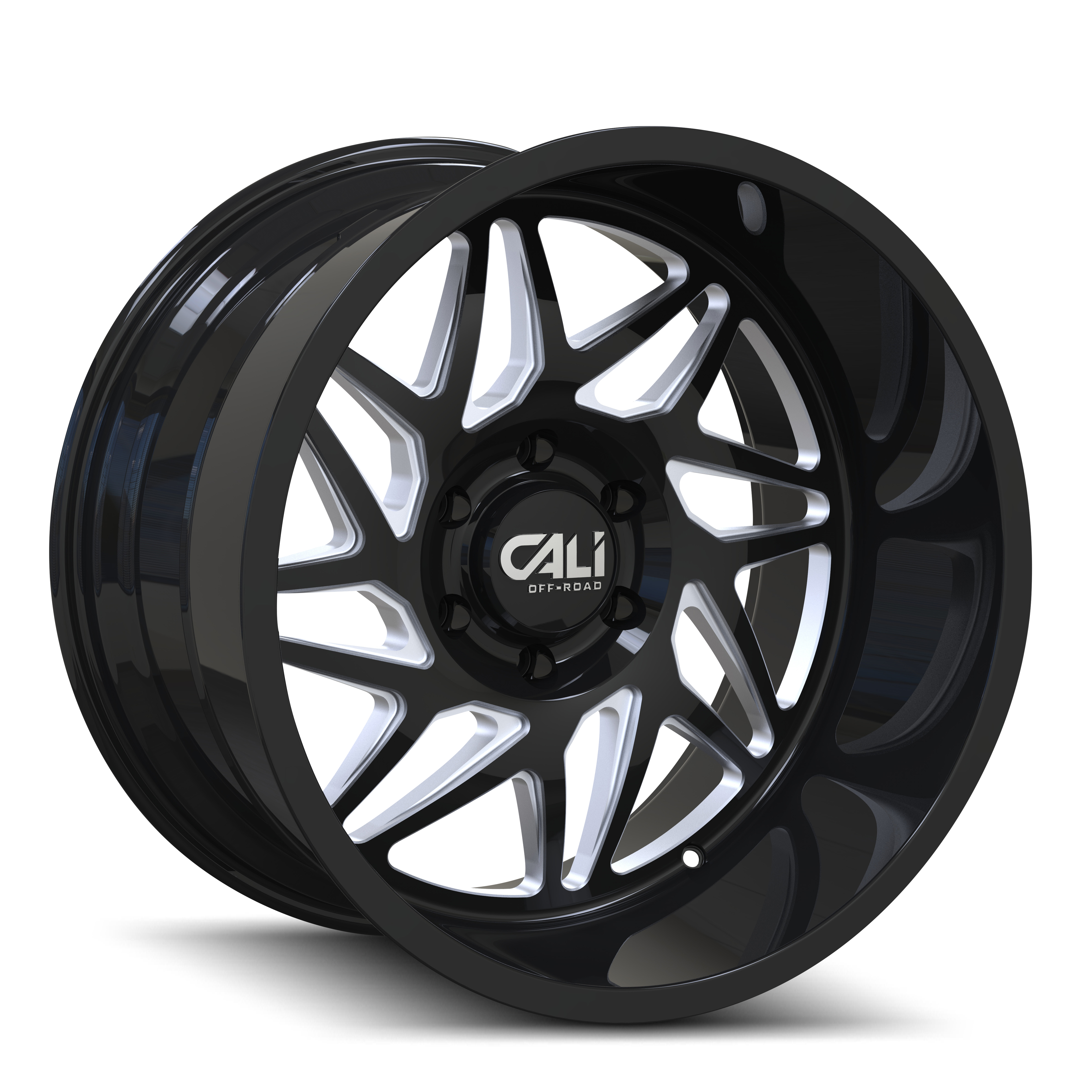 CALI OFF-ROAD GEMINI 20x10 Wheels - Gloss Black Milled Perfection