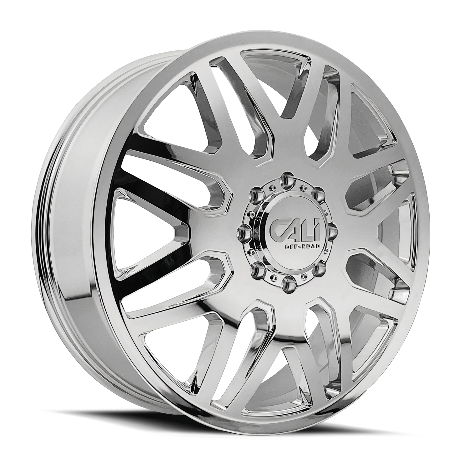 Unleash the Power: CALI OFF-ROAD INVADER DUALLY 22x8.25 Chrome Wheels