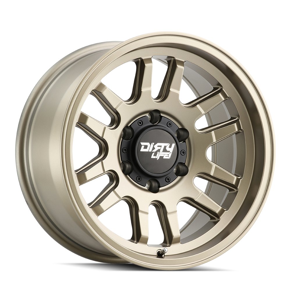 Get the Stunning DIRTY LIFE CANYON 17x9 5x127 ET-12 71.5 Satin Gold Wheels Now!