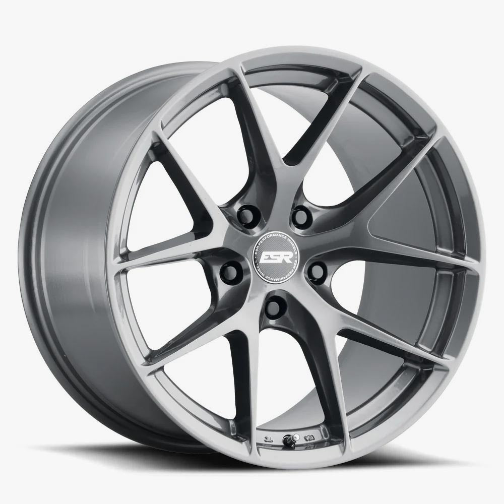 ESR RF2 Gloss Graphite Wheels - Custom Drill 19x10.5 5x120.6 ET22