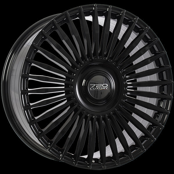 720 Luxury INFINITY Gloss Black Wheels - 22x9.5, 5x120, ET45