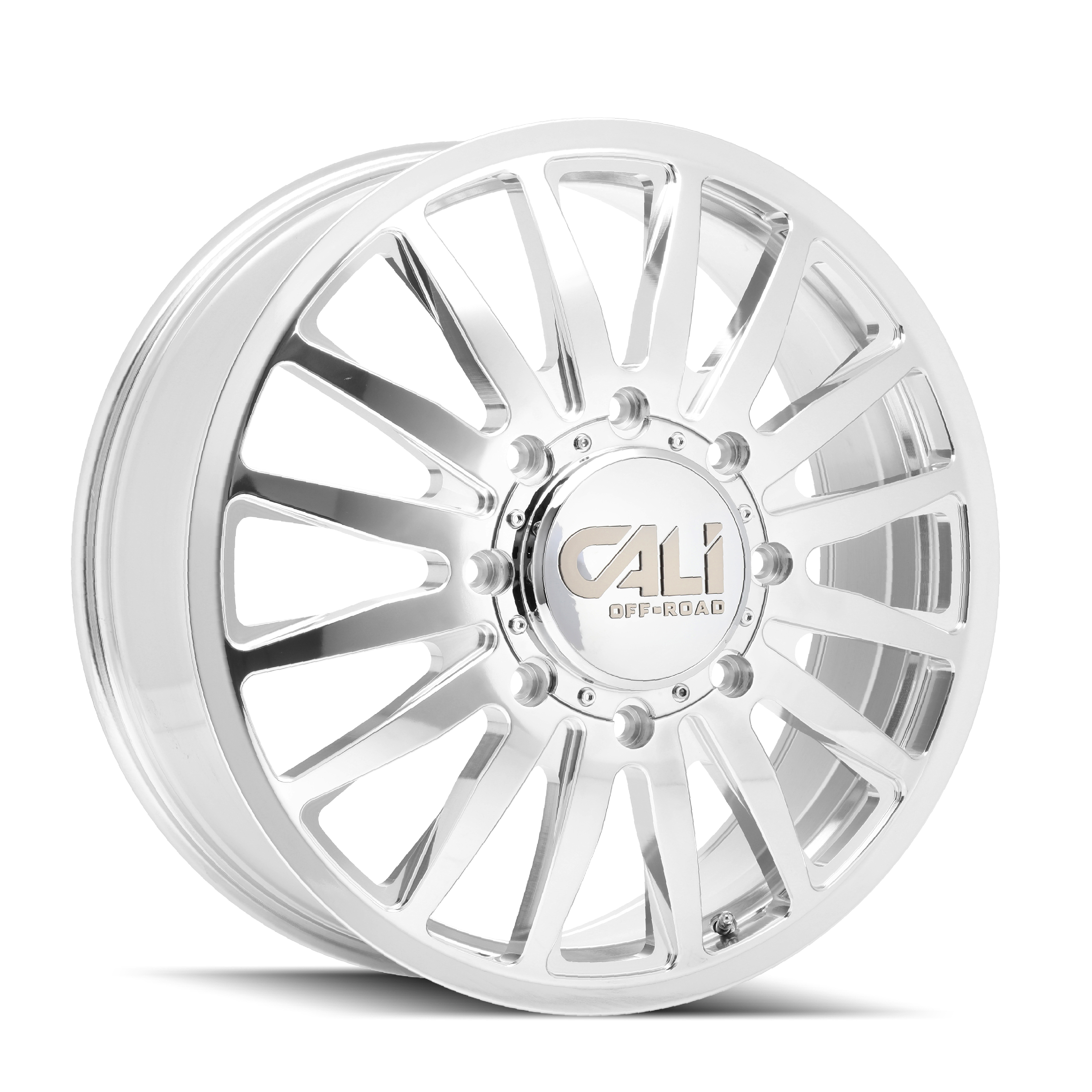 Unleash Adventure with CALI OFF-ROAD SUMMIT DUALLY 22x8.25 Polished Wheels!