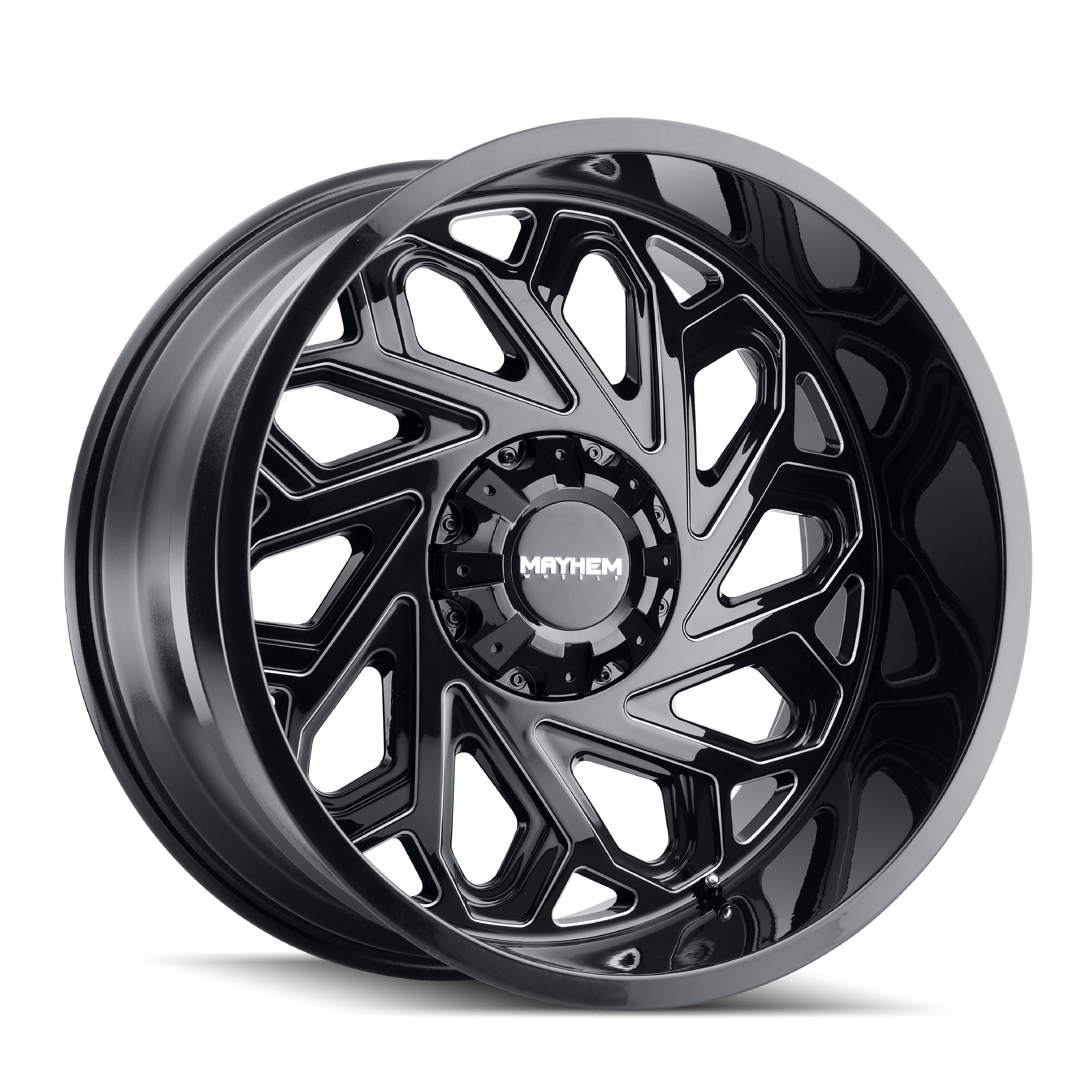MAYHEM ESSEX Gloss Black Milled Wheels - 20x9 with Multiple Bolt Patterns