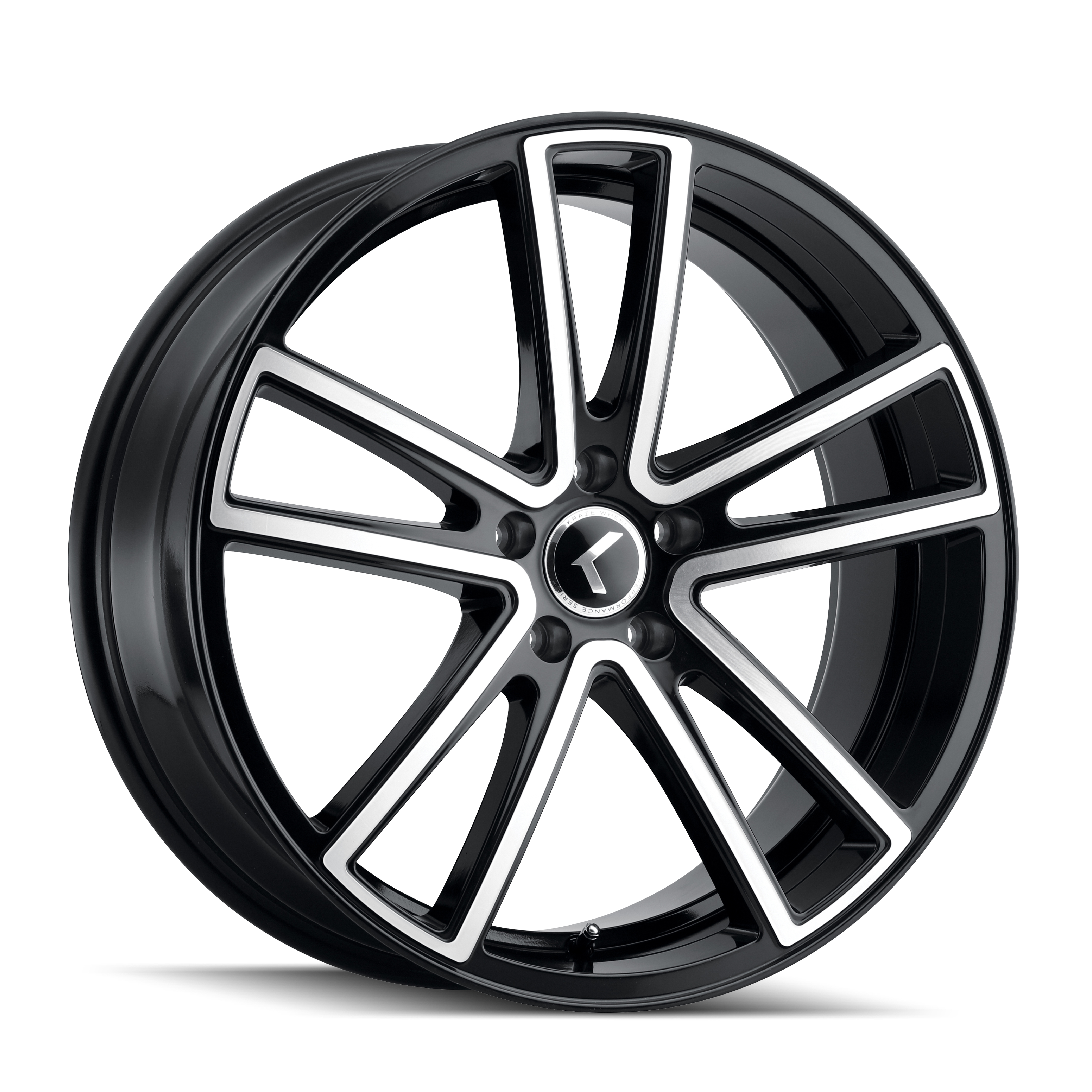 KRAZE LUSSO 22x8.5 5x114.3 ET38 72.62 Gloss Black Machined - Stylish and High - Performance Wheels