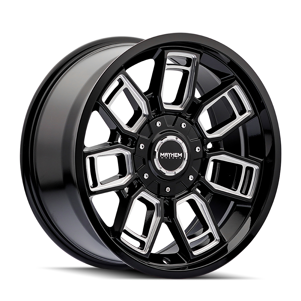 Unleash the MAYHEM! ORDINANCE 20x9 Gloss Black Milled Wheels