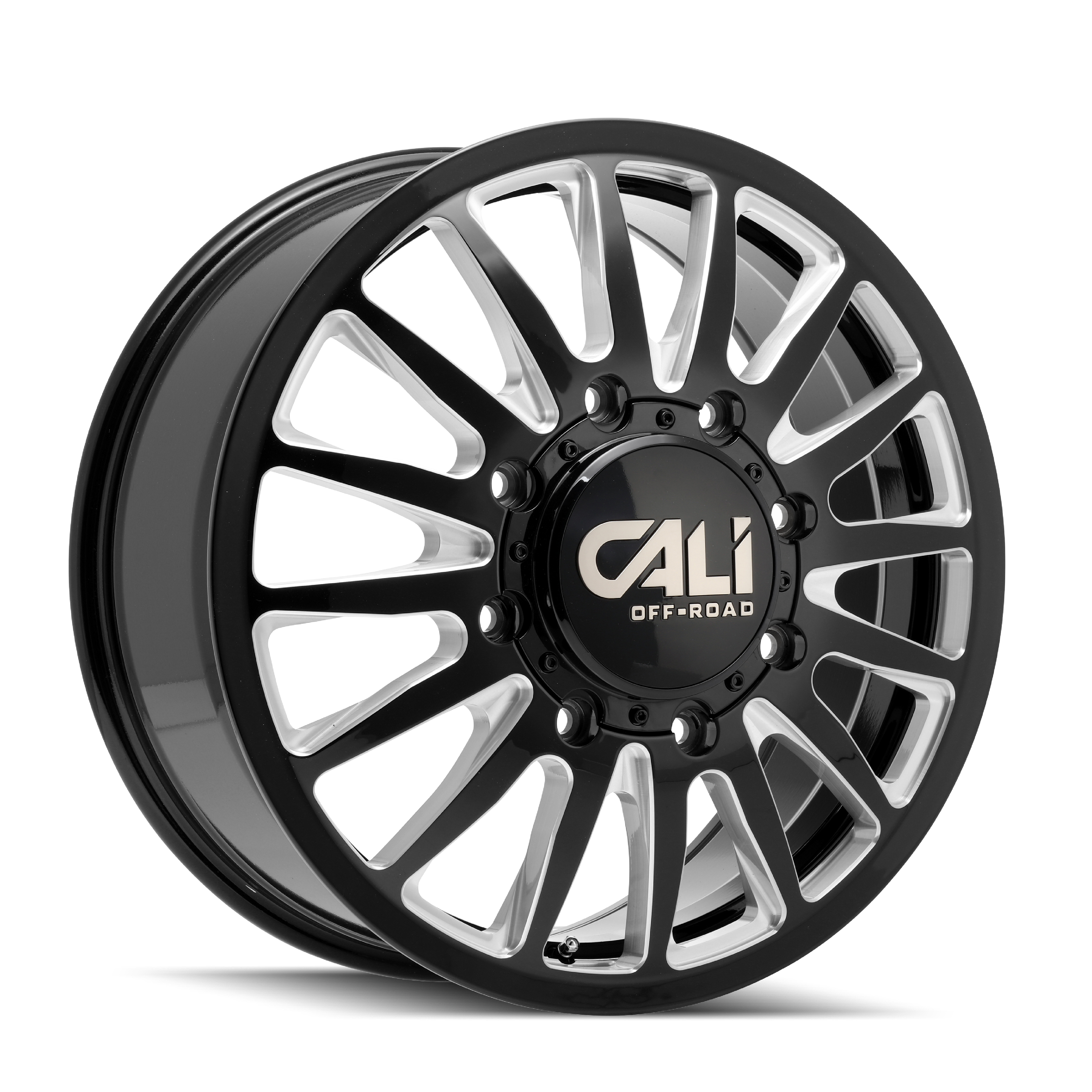 CALI OFF-ROAD SUMMIT DUALLY 20x8.25 8x170 ET115 124.9 Gloss Black Milled - Unleash Your Off-Road Adventure!