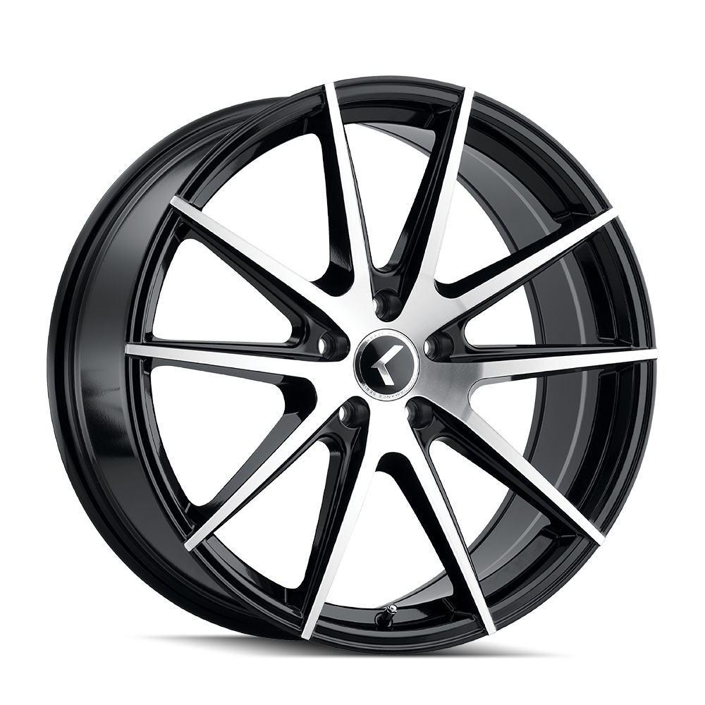 KRAZE TURISMO 17x8 Gloss Black Machined Wheels - Perfect for Your Ride!