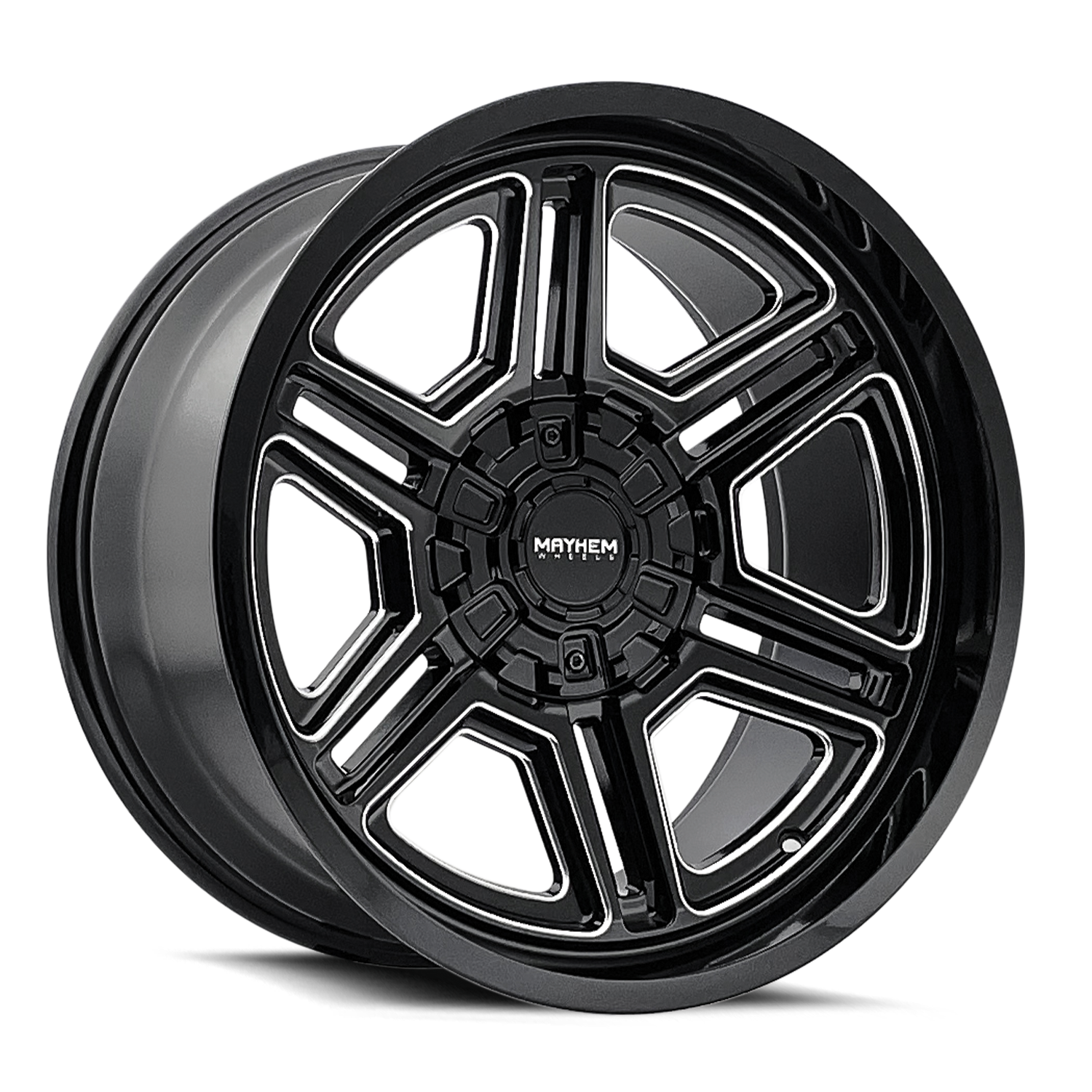 MAYHEM HERMOSA 20x10 Gloss Black Milled Wheels - Stunning Performance!