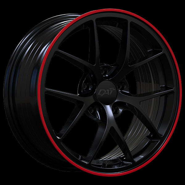 DAI Wheels SKY 17x7.5 5x114.3 ET40 67.1 Gloss Black - Red Line: Stunning Wheels for Your Ride