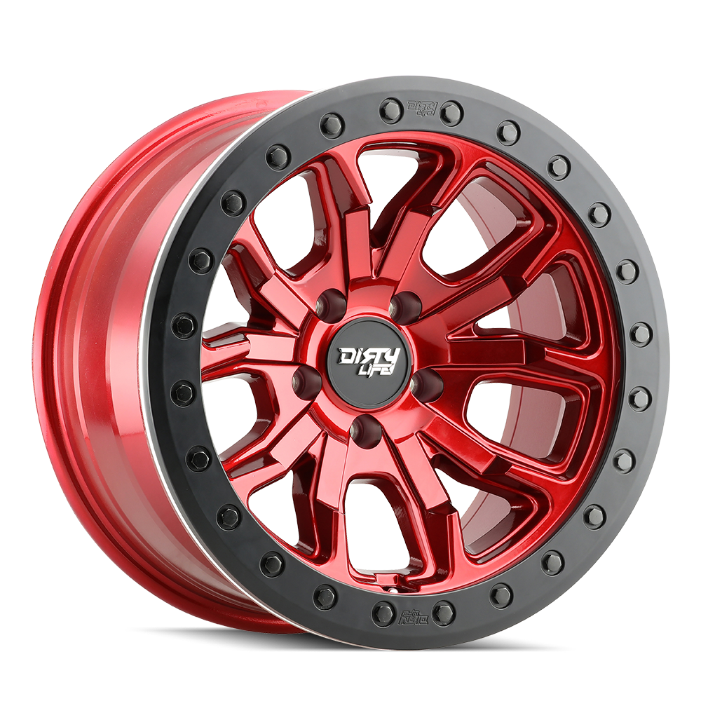 DIRTY LIFE DT-1 Wheels: Stunning Gloss Crimson Candy Red 17x9 6x139.7 ET-12 106