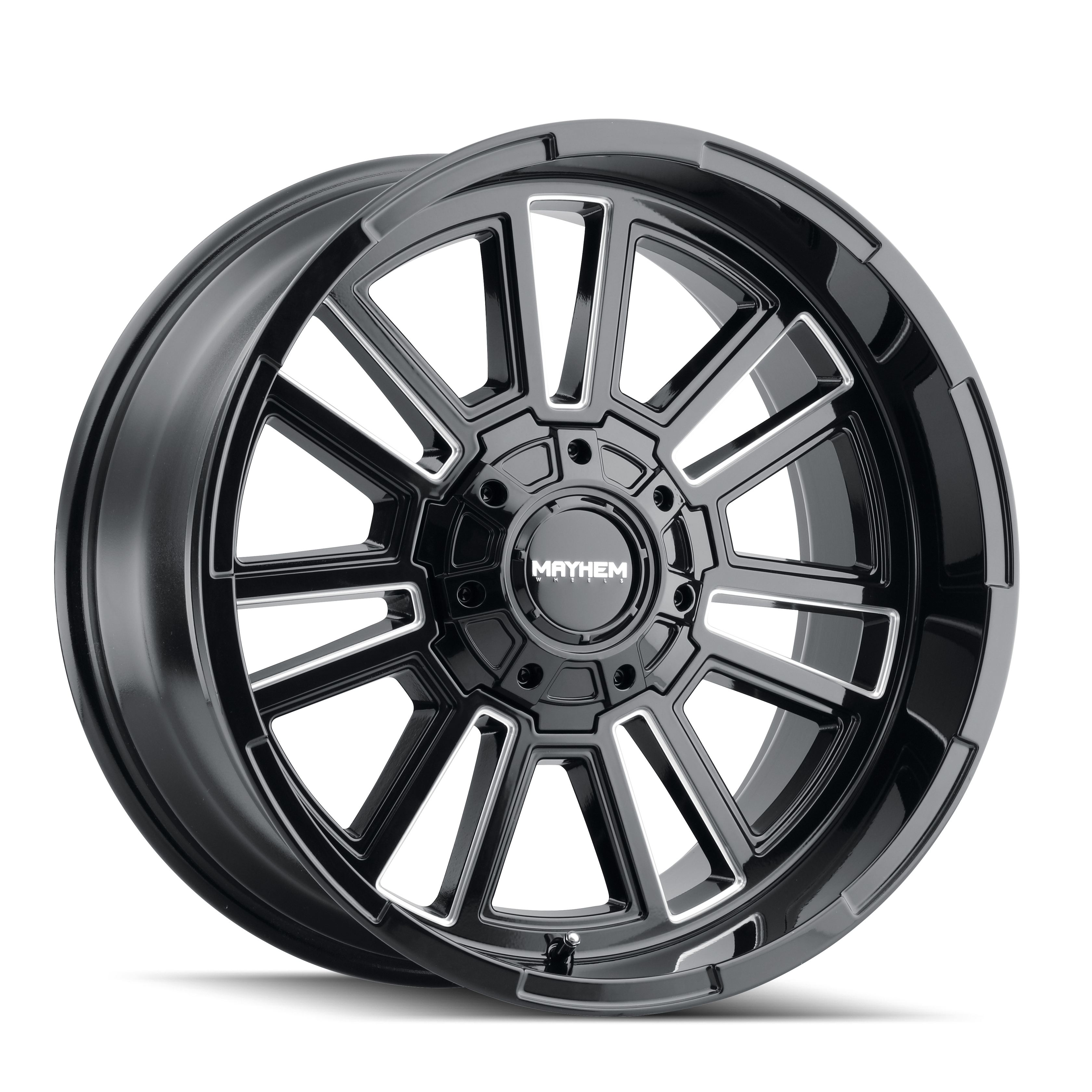 MAYHEM APOLLO 20x9 Gloss Black Milled Wheels - Unleash Your Vehicle's Potential!