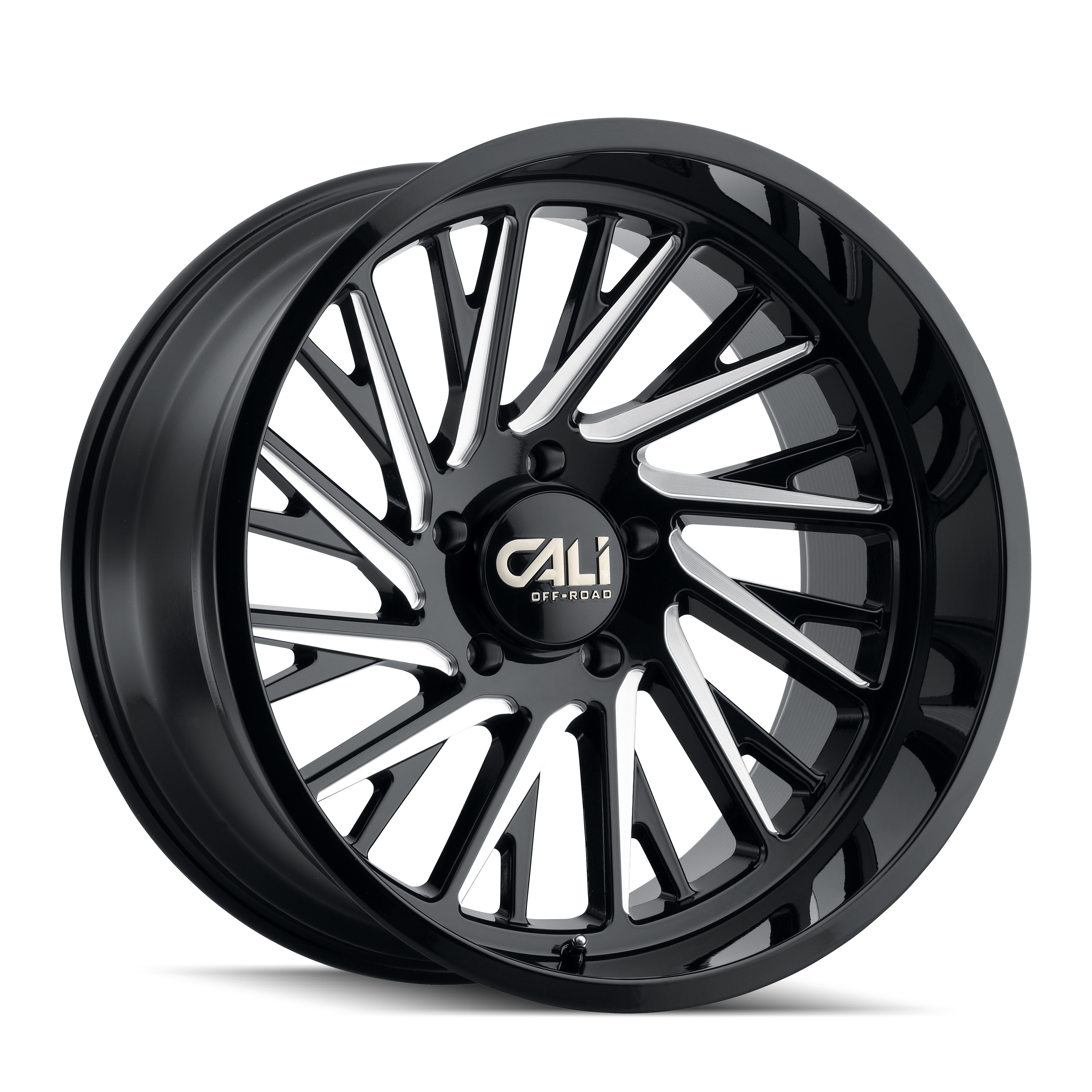 Unleash Adventure with CALI OFF-ROAD PURGE 24x14 Gloss Black Milled Wheels