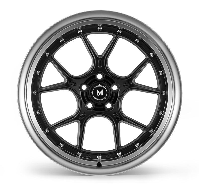 MFlow MFL1 19x9.5 5X120 ET38 72.6 Matt Black Machined Lip - Stunning and High - Performance Wheels