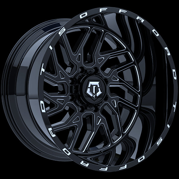TIS Wheels 544 - Stunning 20x12.0 Gloss Black Milled Edge Wheels!