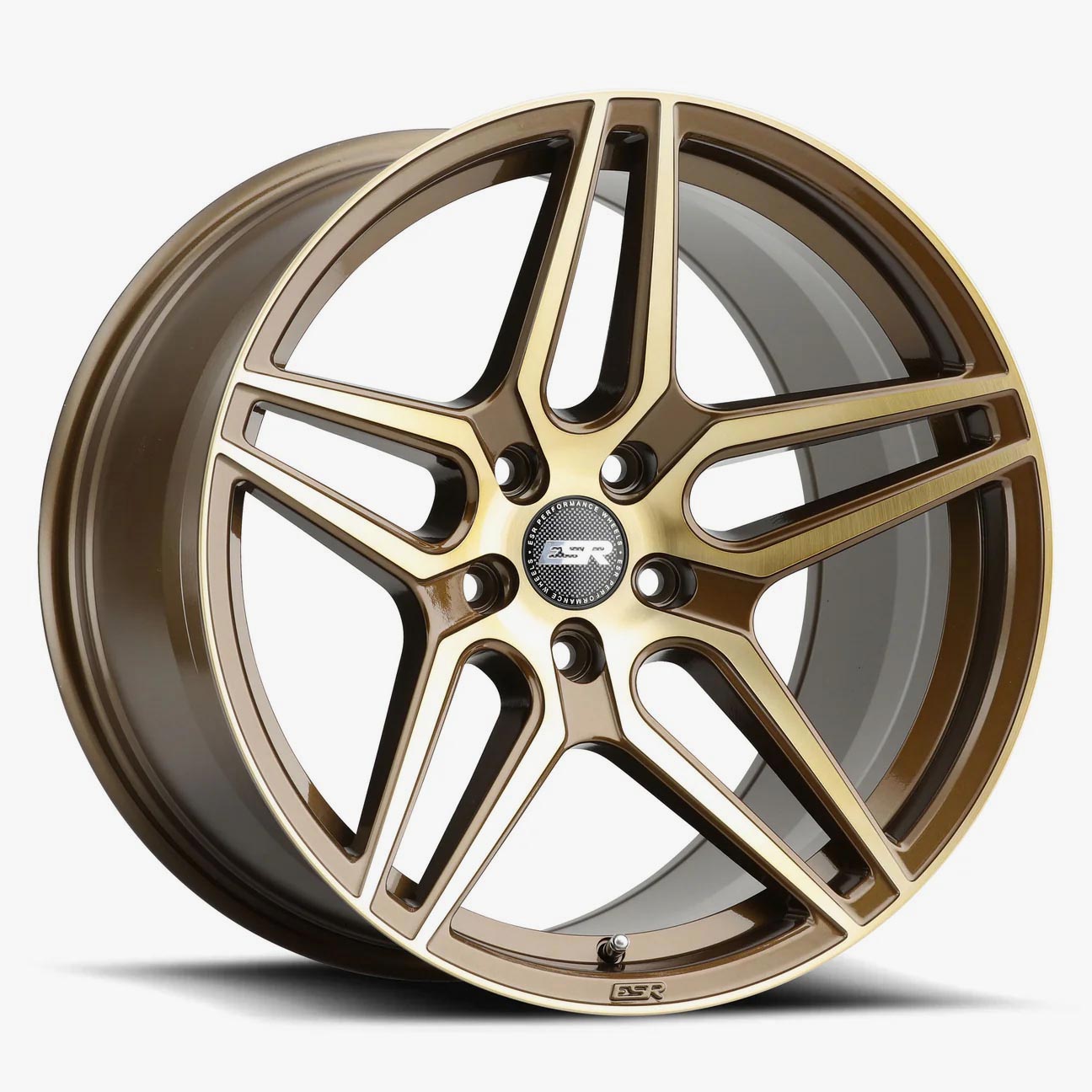 ESR RF15 Gloss Brushed Bronze Wheels - 19x8.5, 5x120 (Custom Drill) ET30 - Must - Have for Car Enthusiasts!