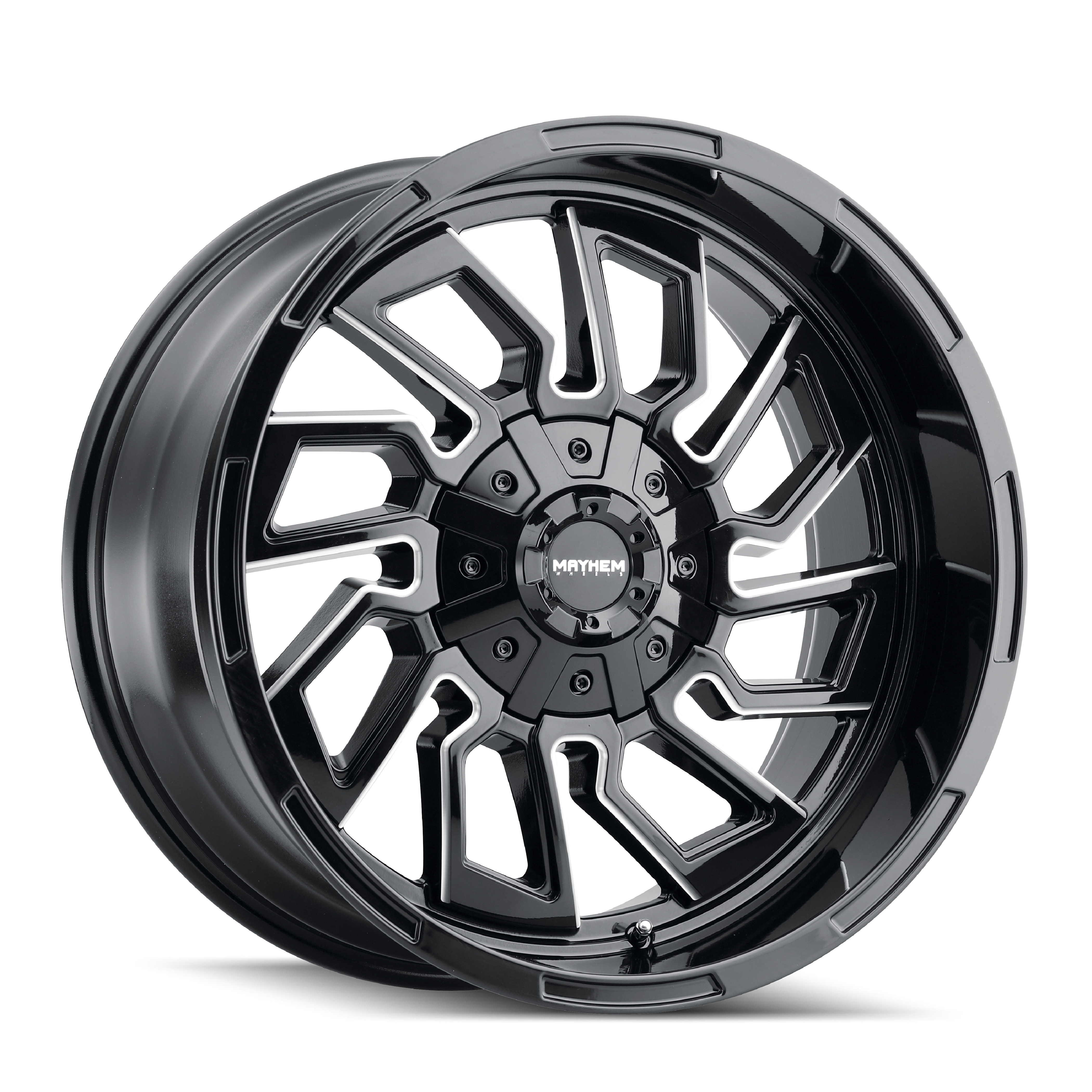 MAYHEM FLYWHEEL 20x9 8x170 ET18 125.2 Gloss Black Milled - A Must - Have for Your Vehicle!
