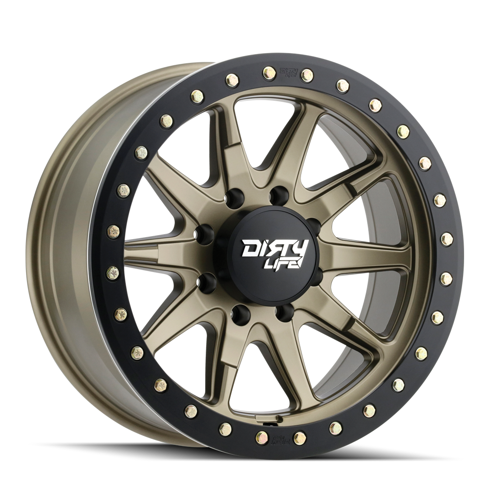 DIRTY LIFE DT-2 Wheels: Stunning Satin Gold for Unbeatable Performance